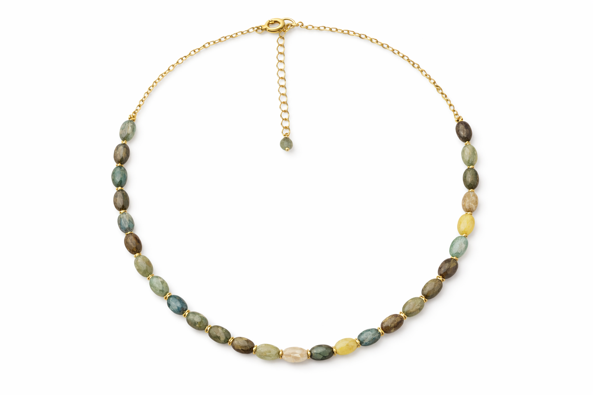 Aurora Moss Gemstone Necklace