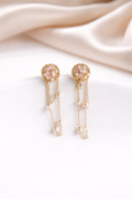 Blush Pearl Cascade Earrings