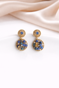 Blue Horizon Double Disc Earrings