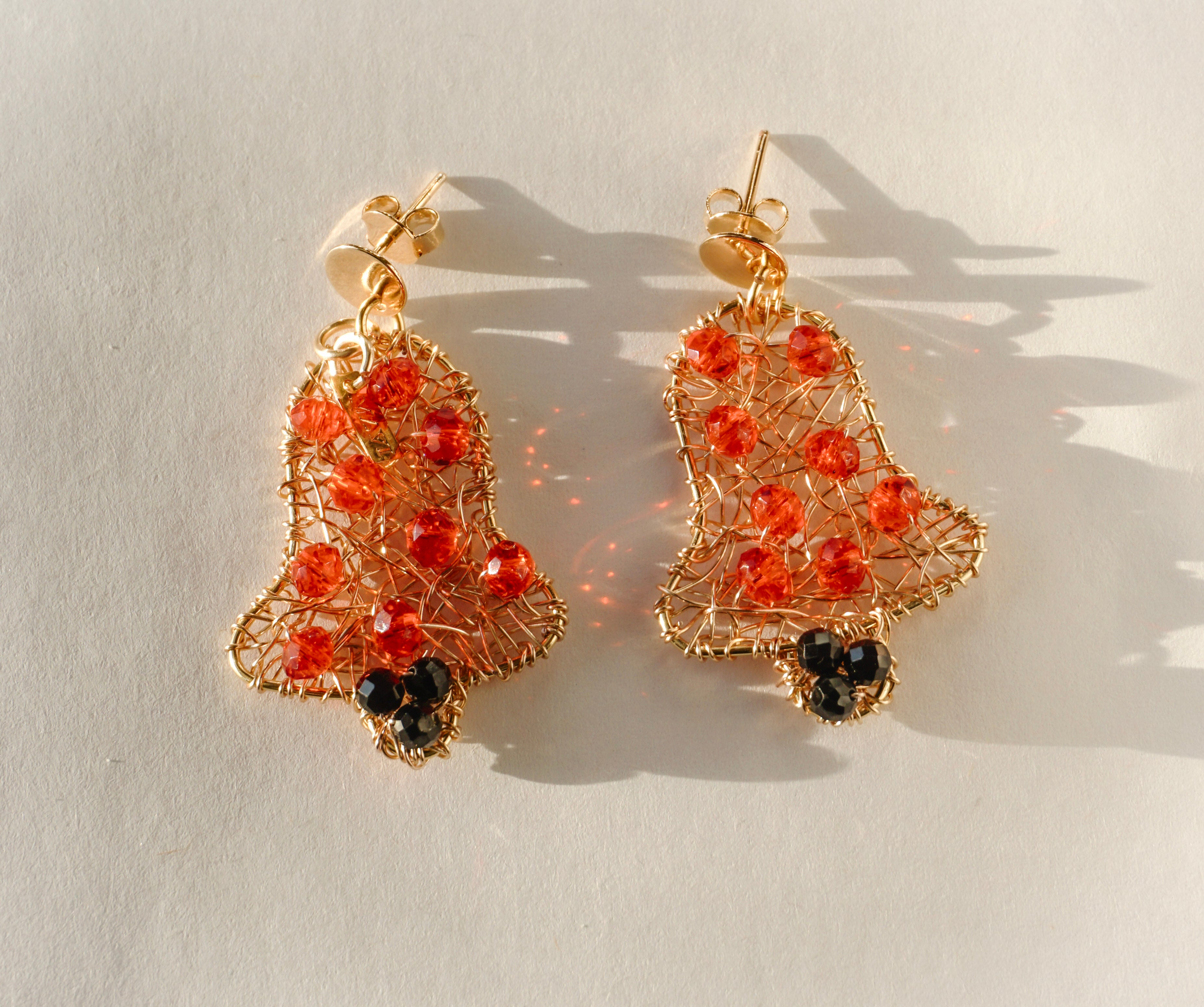 Jingle Bell Earrings – Festive Wire Bells with Pearls