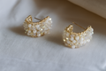 Noir Hoops – Crystal Statement Huggies in Silver Hematite or White