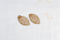 Lightweight Gold Mini Leaf Wire Earrings