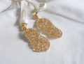 Onda Earrings – Organic Gold Wire Drop Design