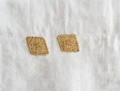 Mini Leonette Studs – Petite Diamond-Shaped Gold Wire Earrings
