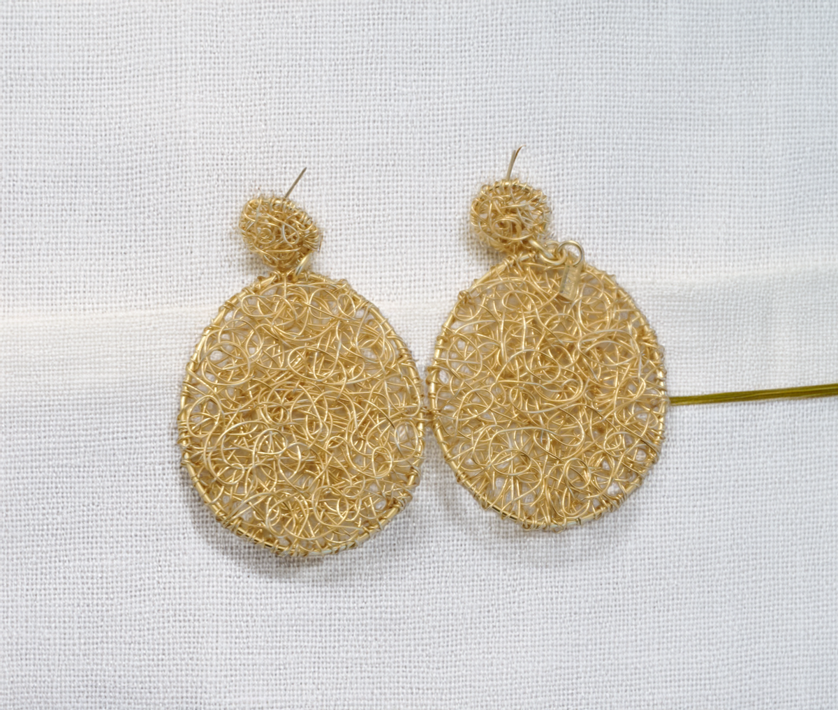 GoldenAura Earrings – Hand-Wrapped Gold Wire Statement Drops