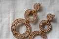TriOro Earrings – Triple-Circle Gold Wire Statement Drops