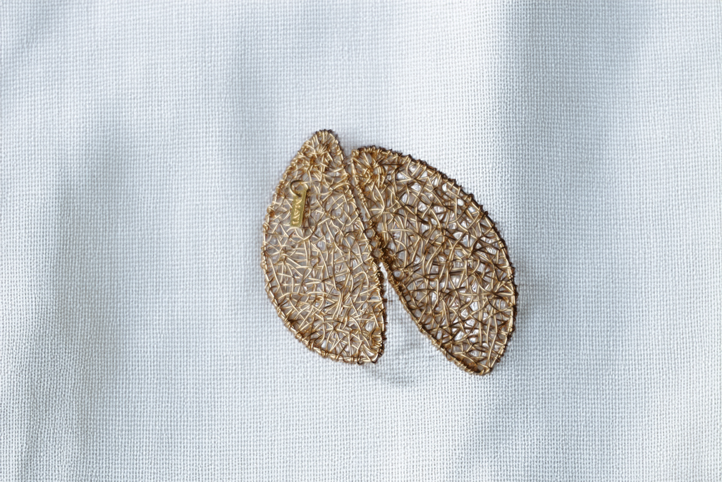 Luna Wings – Gold Wire Statement Earrings