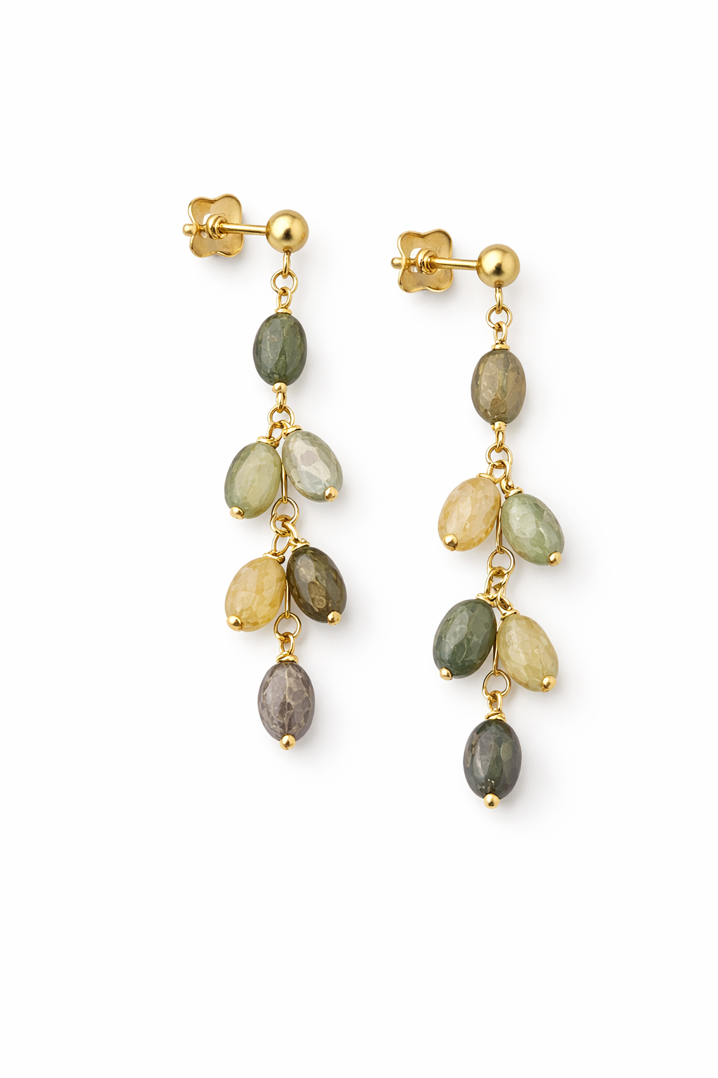 Aurora Moss Gemstone Drop Earrings
